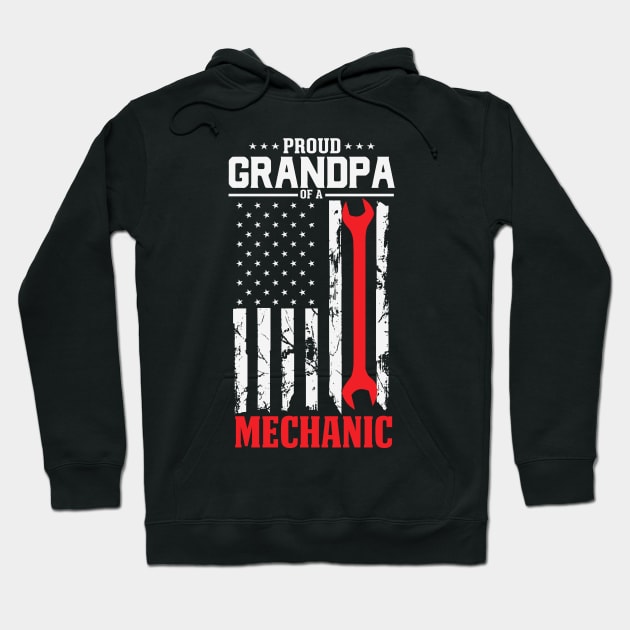 Proud Mechanic Grandpa Dad Gift - Mechanic Gift Design for Men Hoodie by Apparel-Kingdom